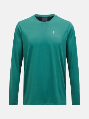 Peak Performance Alum Light Long Sleeve Men's T-Shirt Green / Black | NYN92-856