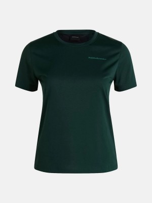 Peak Performance Alum Light Short Sleeve Women's T-Shirt Green | MBY32-146