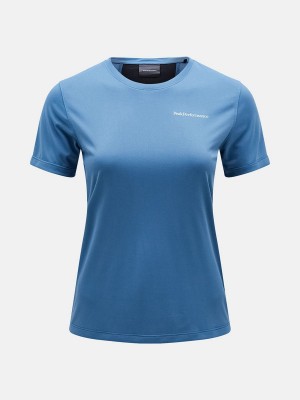 Peak Performance Alum Light Short Sleeve Women's T-Shirt Blue / Black | UBS18-224