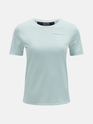 Peak Performance Alum Light Short Sleeve Women's T-Shirt Green / Black | XCG64-600