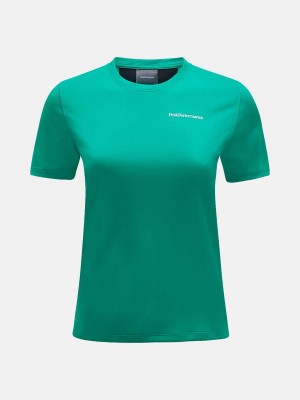 Peak Performance Alum Light Short Sleeve Women's T-Shirt Green / Black | XFV00-048