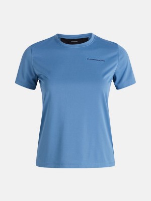 Peak Performance Alum Light Short Sleeve Women's T-Shirt Blue | CQS06-817