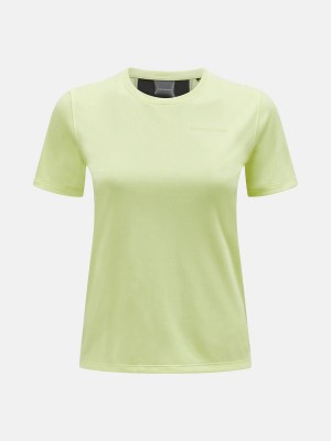 Peak Performance Alum Light Short Sleeve Women's T-Shirt Yellow / Black | WXU80-558