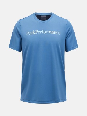 Peak Performance Alum Light Short Sleeve Men's T-Shirt Blue / Black | LMW77-081