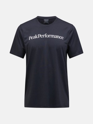 Peak Performance Alum Light Short Sleeve Men's T-Shirt Black | JAL93-324