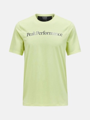 Peak Performance Alum Light Short Sleeve Men's T-Shirt Yellow / Black | XAS01-565