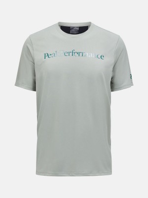 Peak Performance Alum Light Short Sleeve Men's T-Shirt Green / Black | LUF31-264