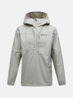 Peak Performance Anorak Men's Wind Jacket Green | ZBE55-248