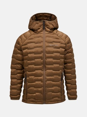 Peak Performance Argon Light Hood Men's Jacket Brown | KDX75-167