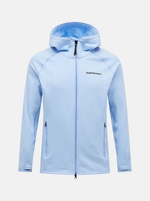 Peak Performance Chill Light Zip Hood Men's Jacket Blue | UON59-719