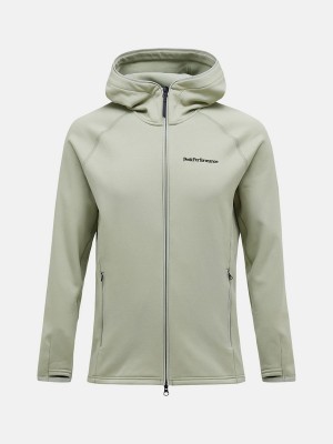 Peak Performance Chill Light Zip Hood Men's Jacket Green | NBW60-880