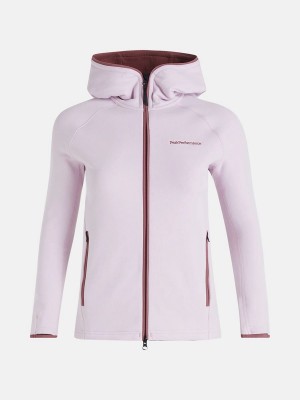 Peak Performance Chill Zip Hood Women's Jacket Pink / Pink | FFD96-258