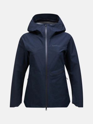 Peak Performance Commuter Gore-Tex Pac Women's Ski Jacket Navy | NIT30-997