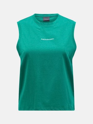 Peak Performance Explore Sleeveless Women's T-Shirt Green | POB95-357