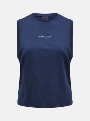 Peak Performance Explore Sleeveless Women's T-Shirt Navy | FNN52-309