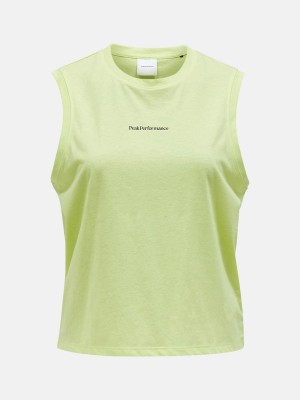 Peak Performance Explore Sleeveless Women's T-Shirt Yellow | DIY04-017