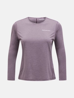 Peak Performance Fly Long Sleeve Women's T-Shirt Purple | OZL11-846