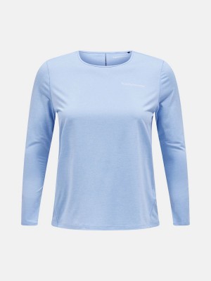 Peak Performance Fly Long Sleeve Women's T-Shirt Blue | JYK30-285