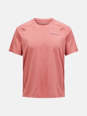 Peak Performance Fly Men's T-Shirt Pink | YQM81-455