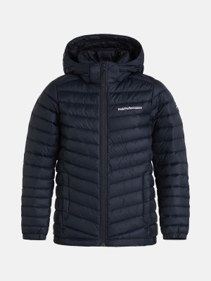 Peak Performance Frost Hood Kids' Down Jacket Black | NGF48-607