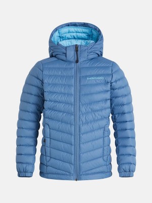 Peak Performance Frost Hood Kids' Down Jacket Blue / Blue | SJY51-270