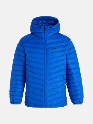 Peak Performance Frost Hood Men's Down Jacket Blue | RKY42-498