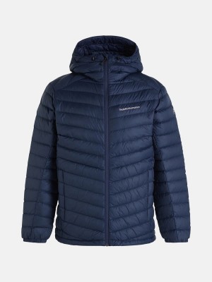 Peak Performance Frost Hood Men's Down Jacket Navy | BGE04-540