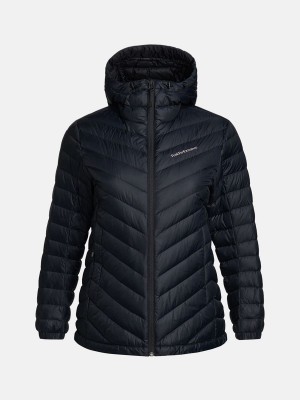 Peak Performance Frost Hood Women's Down Jacket Black | CNF76-070