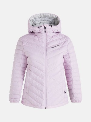 Peak Performance Frost Hood Women's Down Jacket Pink | UVW44-826