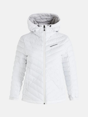 Peak Performance Frost Hood Women's Down Jacket White | YGZ83-103