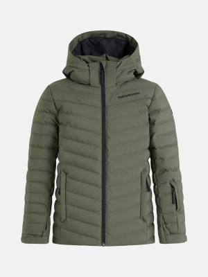 Peak Performance Frost Ski Kids' Down Jacket Green | SOK01-281