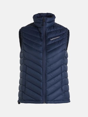 Peak Performance Frost Women's Down Vest Navy | ADJ96-867