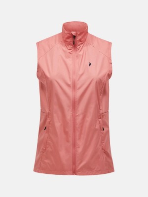 Peak Performance Golf Women's Wind Vest Pink / Red | MWQ29-015