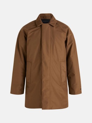 Peak Performance Gore-Tex 2L Padded Men's Coat Brown | UEJ15-415