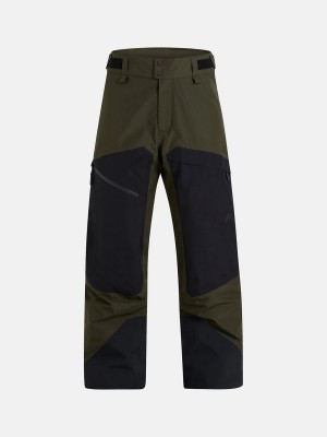 Peak Performance Gravity Gore-Tex 2L Men's Ski Pants Green / Black | WWD38-875