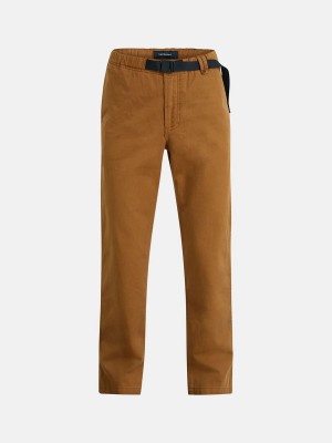 Peak Performance Heavy Cotton Women's Pants Brown | LEQ29-565