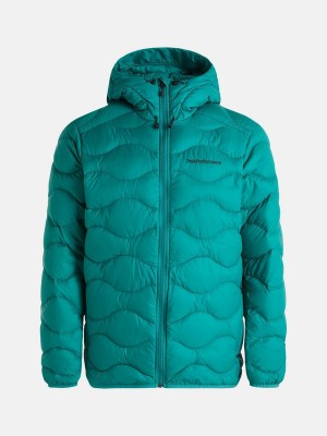 Peak Performance Helium Hood Men's Down Jacket Green / Green | MYQ28-568