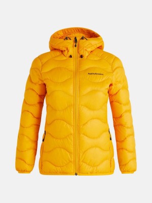 Peak Performance Helium Hood Women's Down Jacket Yellow | CJP99-217