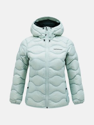 Peak Performance Helium Hood Women's Down Jacket Green / Green | FRO84-983