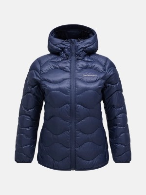 Peak Performance Helium Hood Women's Down Jacket Navy | QLK68-191