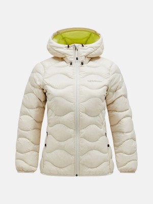 Peak Performance Helium Hood Women's Down Jacket Beige / Yellow | JWW80-289