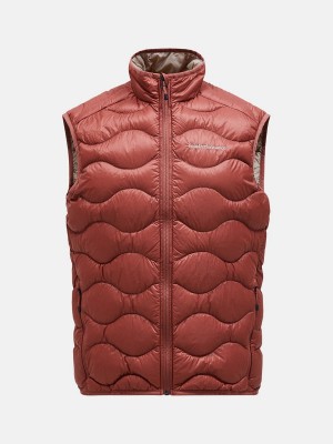 Peak Performance Helium Men's Down Vest Burgundy / Beige | UUV14-474