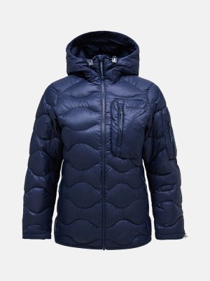 Peak Performance Helium Utility Hood Women's Down Jacket Navy | ZXO32-290