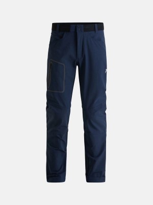 Peak Performance Light Softshell Scale Men's Ski Pants Navy | WMR70-671