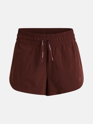 Peak Performance Light Women's Shorts Burgundy | POS79-498