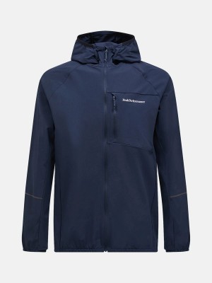 Peak Performance Light Woven Men's Wind Jacket Navy | YDF56-769