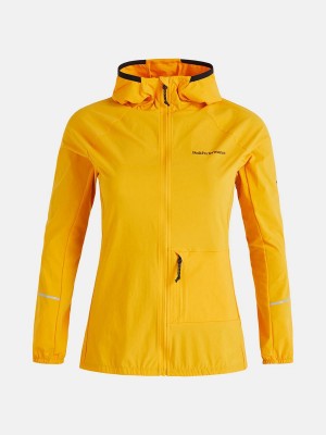 Peak Performance Light Woven Women's Wind Jacket Yellow | GMW86-549