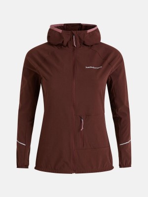 Peak Performance Light Woven Women's Wind Jacket Burgundy | EUZ92-556