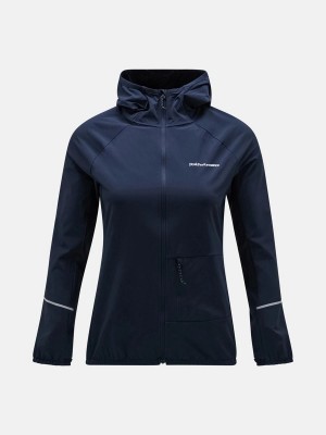 Peak Performance Light Woven Women's Wind Jacket Navy | OXK98-585