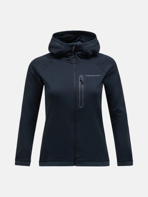 Peak Performance Light Zip Hood Women's Jacket Black | UCS82-162